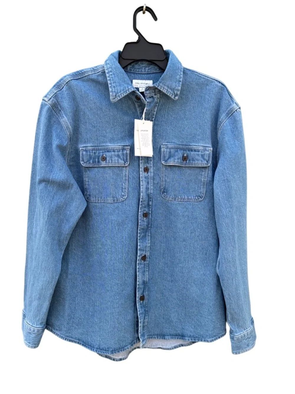 Men's Heavyweight Denim Long Sleeve Overshirt Size S